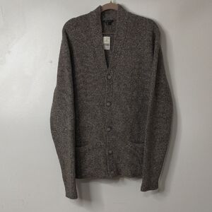 Theory Men's Taupe Cardigan Sweater